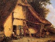 Ostade, Adriaen van A Peasant Family Outside a Cottage oil painting picture wholesale